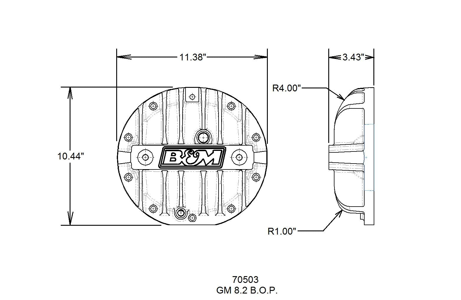 Differential Cover B&M 70503 for GM
