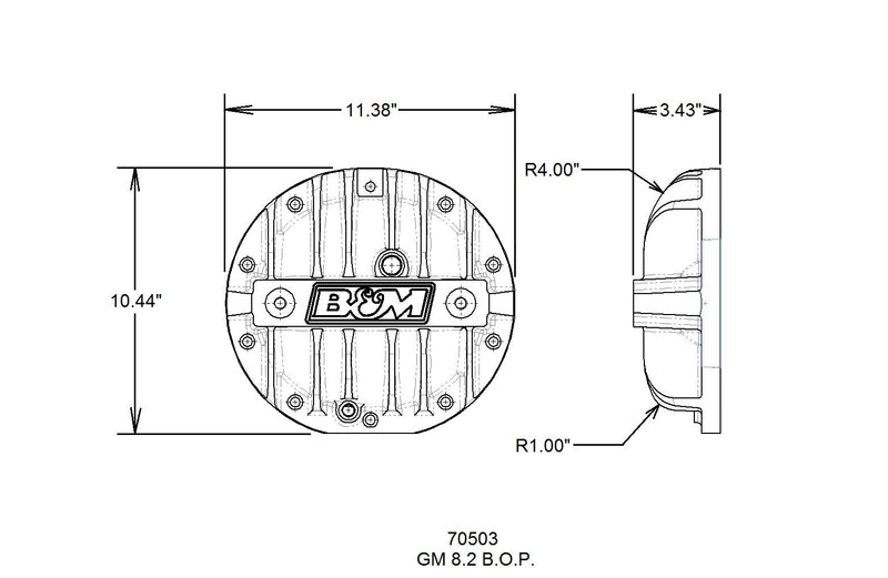 Differential Cover B&M 70503 for GM