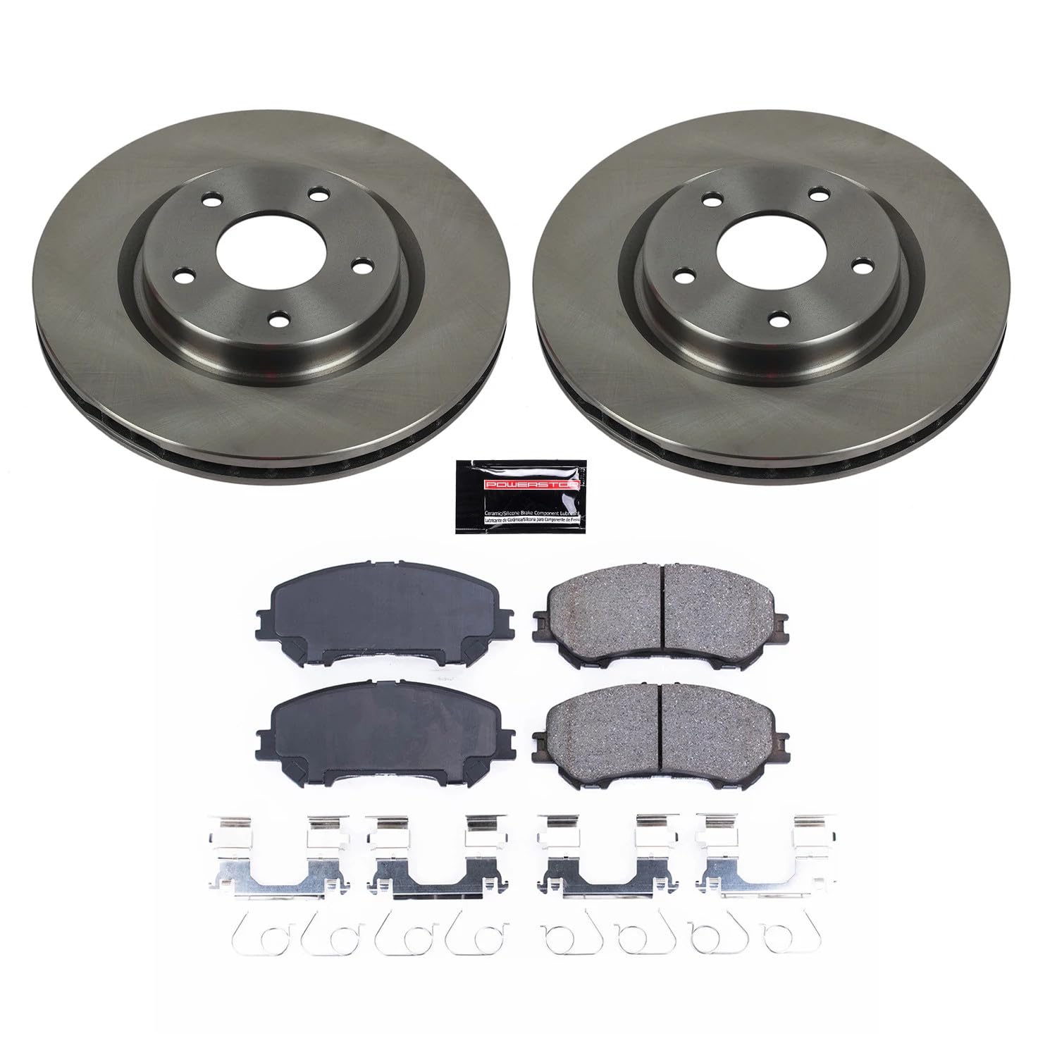 Power Stop KOE7036 Front Replacement Brake Kit-OE Brake Rotors & Ceramic Brake Pads For Nissan Rogue 2014-2020, Nissan Rogue Sport 2017-2022 [Model Specific]