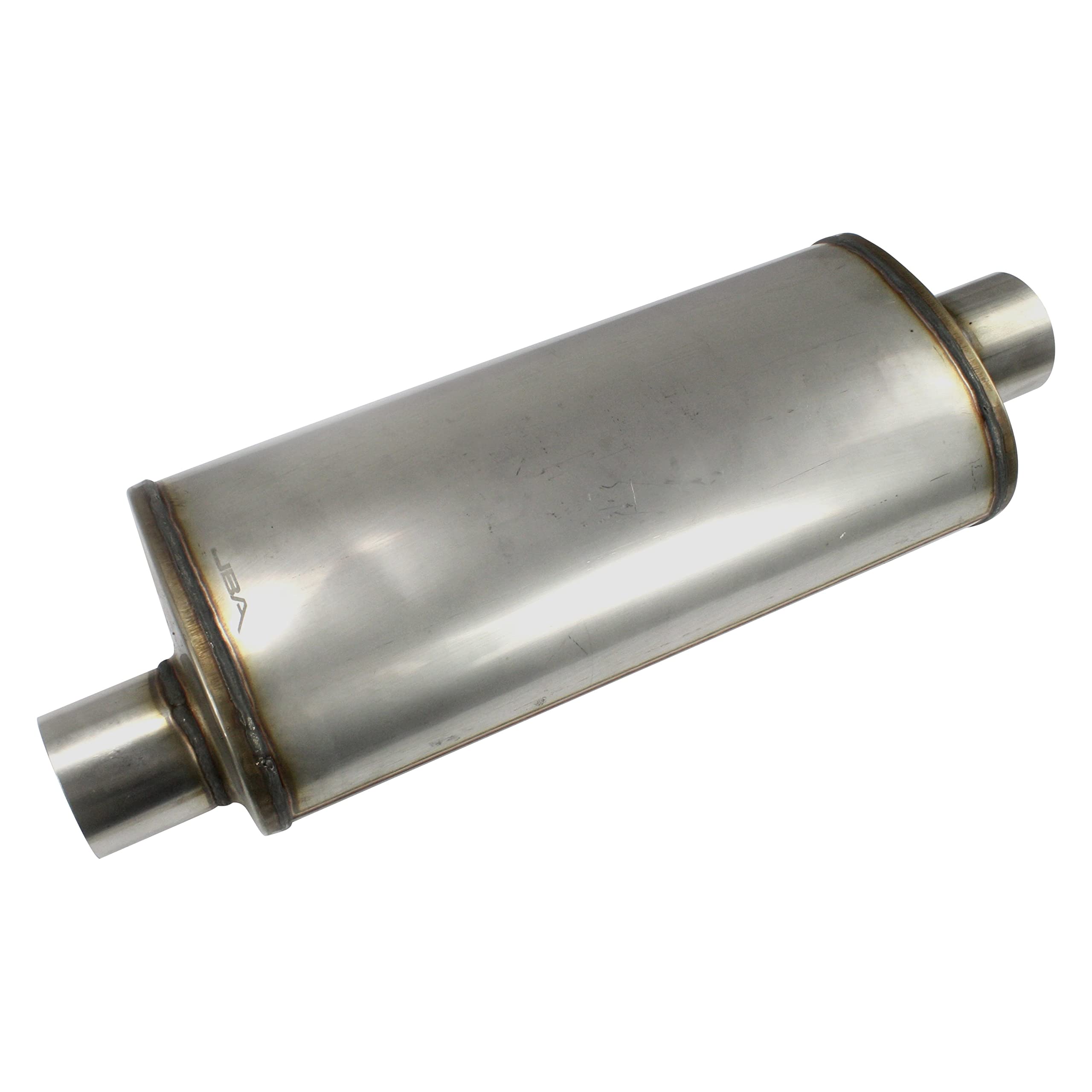 Muffler JBA 40-301800 ('Universal' Chambered Style 304SS 18'x8'x5' 3' Inlet Diameter Offset/Center), 1 Pack