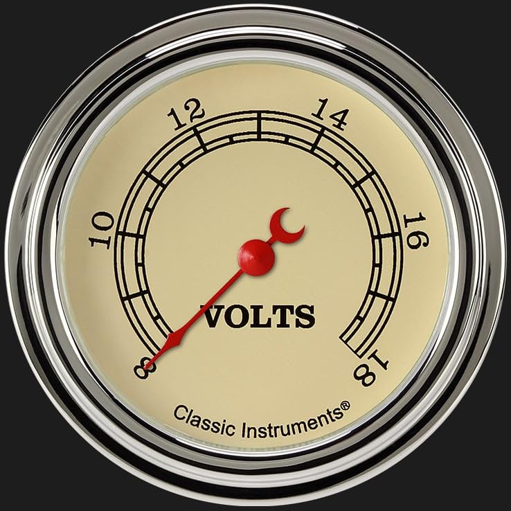 Vintage Classic Instruments VT330SLF 2 5/8" Volt Gauge Full Sweep