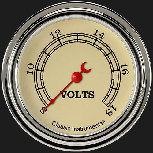 Vintage Classic Instruments VT330SLF 2 5/8" Volt Gauge Full Sweep