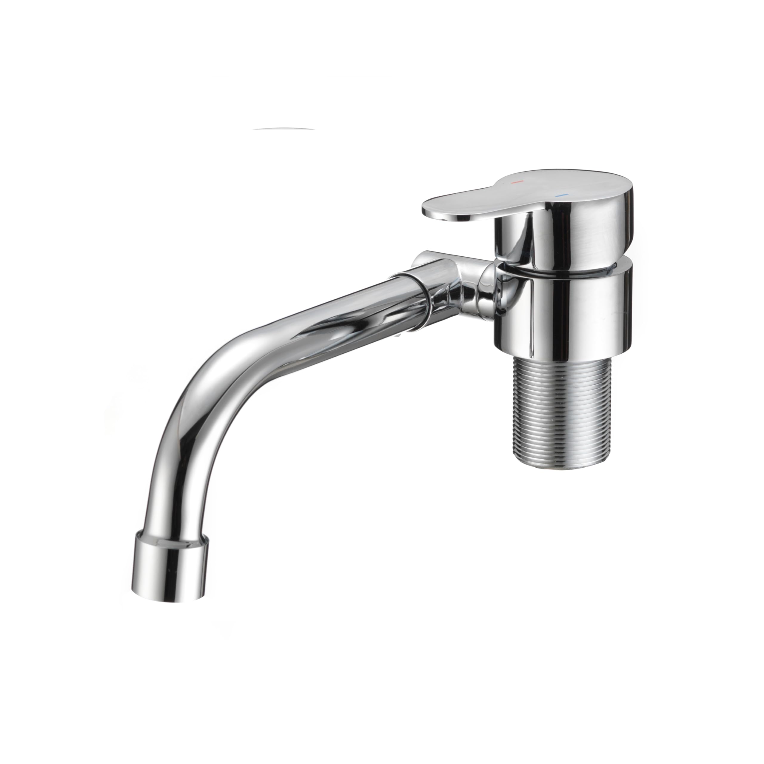 Folding RV Kitchen Faucet Dura Faucet (DF-MK510H-CP) – Chrome, 360° Rotating & Vertical Folding Spout, Single Lever Handle, Lead-Free, Easy Install Compact Sink Faucet