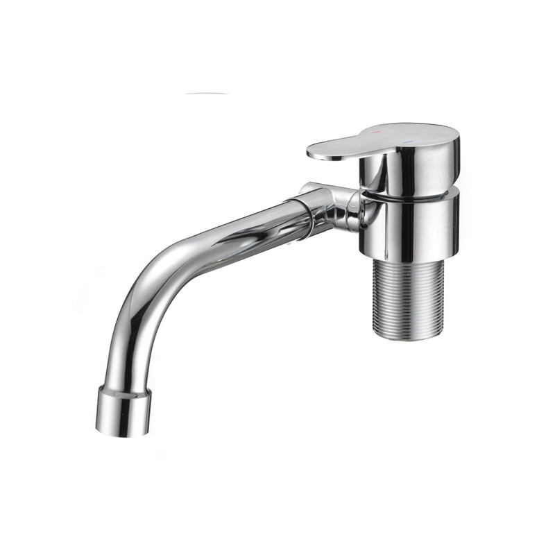 Folding RV Kitchen Faucet Dura Faucet (DF-MK510H-CP) – Chrome, 360° Rotating & Vertical Folding Spout, Single Lever Handle, Lead-Free, Easy Install Compact Sink Faucet