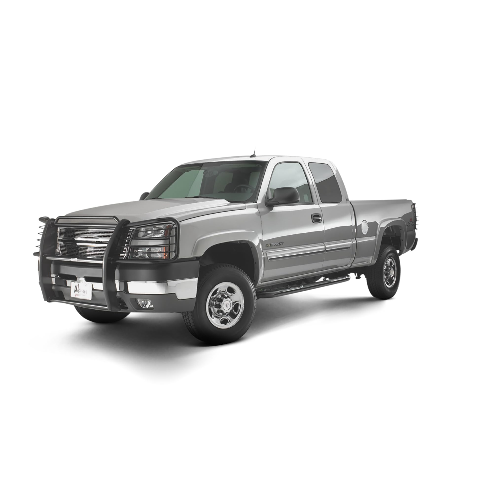 Westin Signature 25-1685 3 Round Nerf Bars fits 1999-2013 Silverado Sierra 1500 2001-2014 Silverado Sierra 2500 3500HD Extended Cab Black Pair
