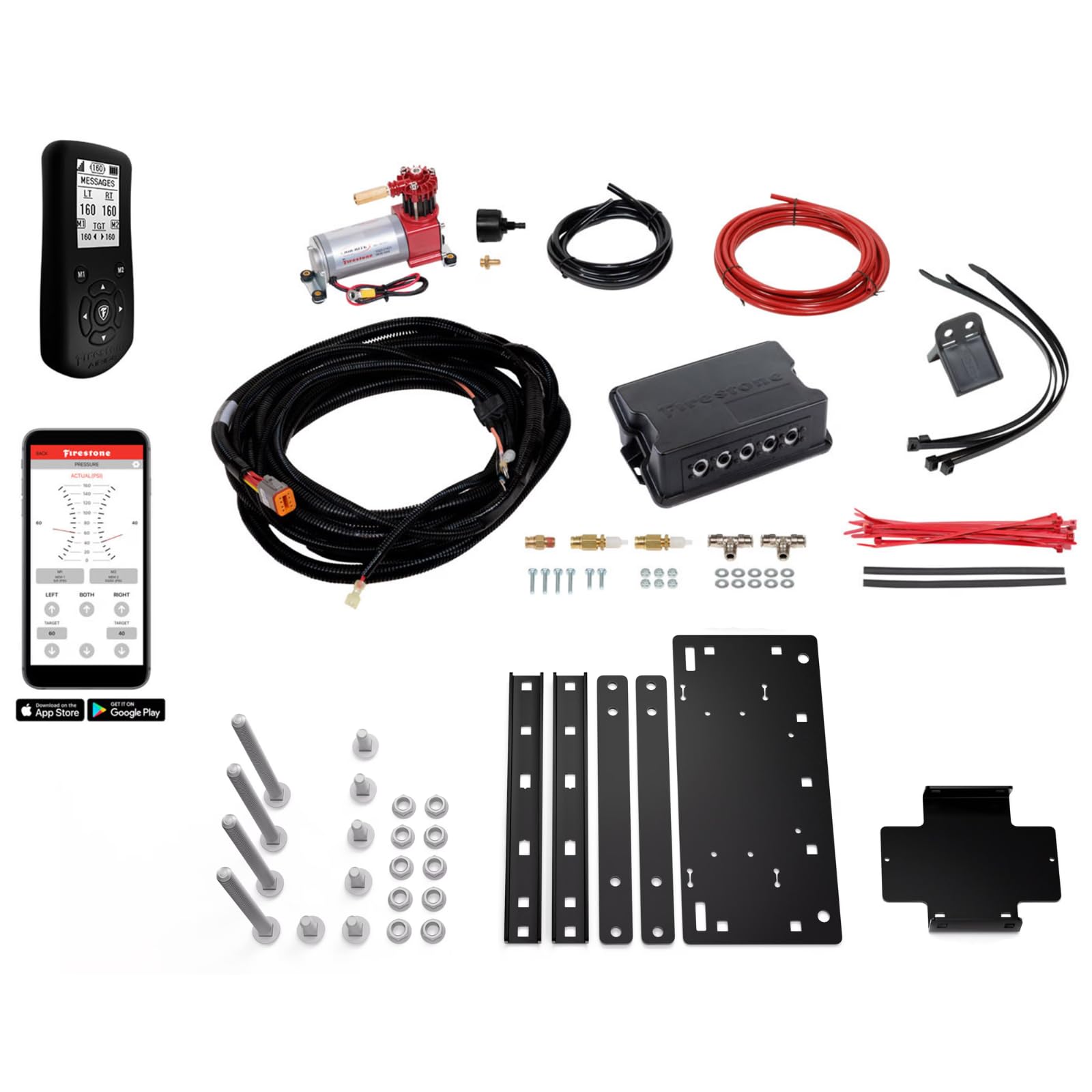 Air Command Firestone 2933 Dual Wireless App & Remote Standard Compressor Kit fits Air Helper Springs (1/4" Tubing) | 100 PSI | Dual Path | Easy Installation