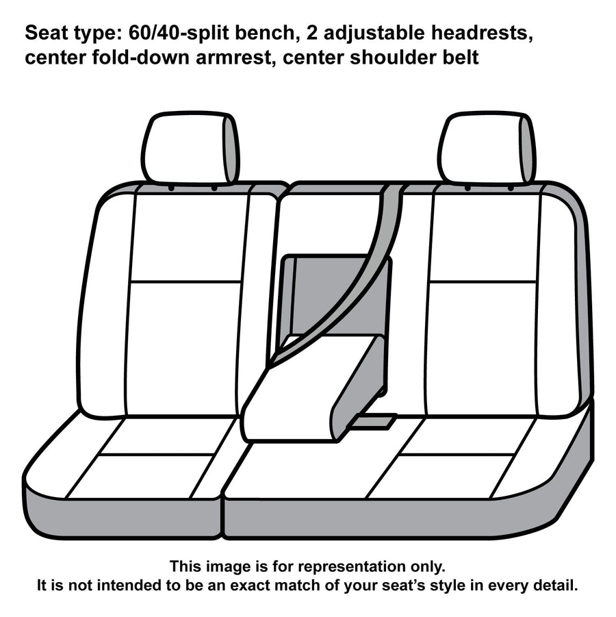 Covercraft Super Dux Carhartt SeatSaver Custom Seat Covers | SSC8429COBK | 2nd Row 60/40 Bench Seat | Compatible with Select Chevrolet Silverado/GMC Sierra 1500/2500/3500 Crew Cab Models | Black