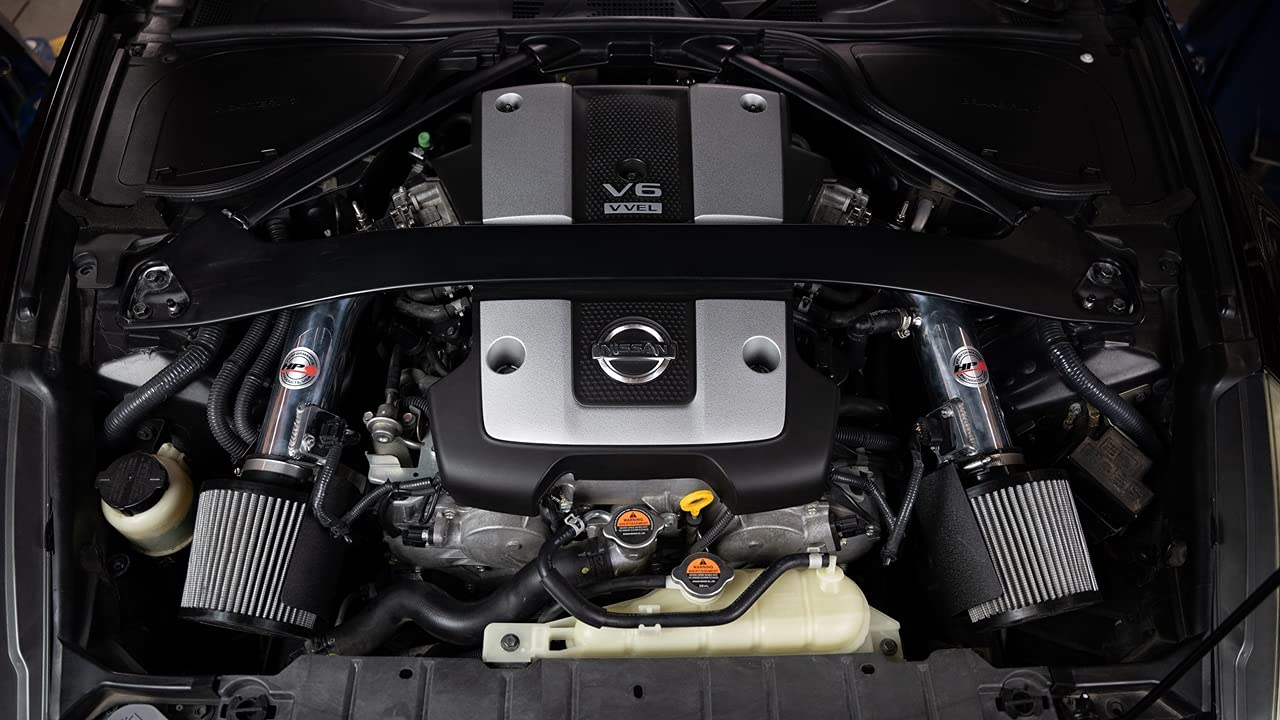 HPS 827-706P Performance Polish Shortram Air Intake Kit with Heat Shield Cool Ram, 1 Pack