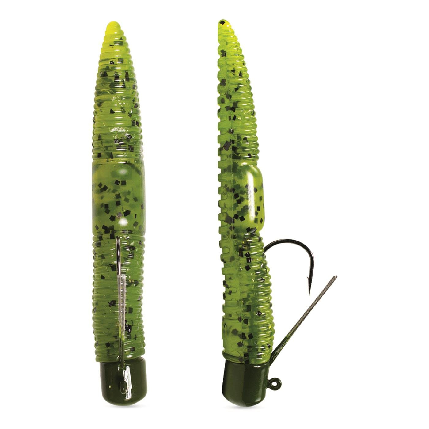 Finesse Worm Pre-Rigged Lunkerhunt Soft Bait | Fishing Lure for Bass Fishing | Freshwater Gamefish and panfish Sinking Fishing Lure, Weedless Hooks