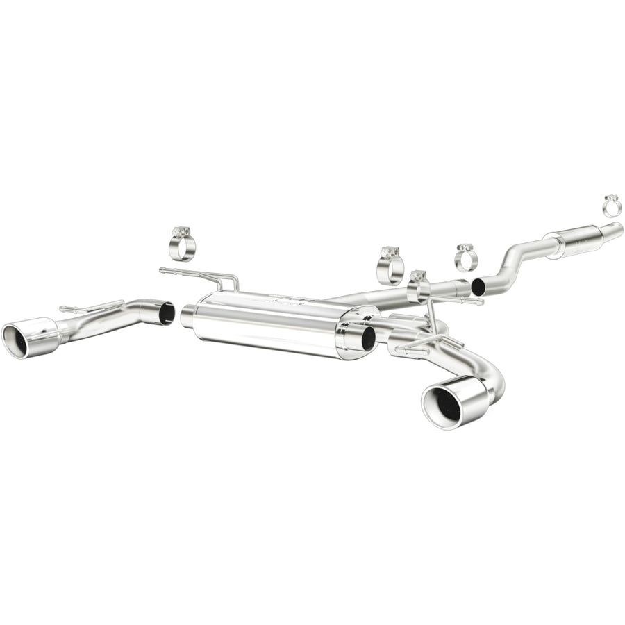 Cat-Back MagnaFlow Performance Exhaust System 15294: Street Series, Compatible with 2014-2018 Mazda 3, Dual Split Rear Exit Style