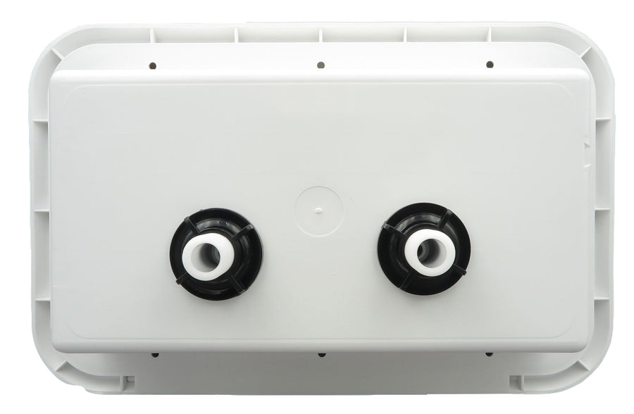 B&B Molders, Exterior Shower Box 94195 – Polar White, Self-Contained RV Hatch with Leak-Resistant Curved Shower Head, UV-Stable & Impact-Resistant, OEM Replacement – Made in USA