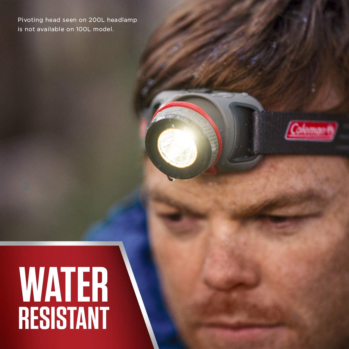 Coleman LED Headlamp with Water-Resistant BatteryGuard Technology, 4 Light Modes, 25% Extended Battery Life, Suitable for Outdoor Adventures, Emergency Preparedness and Household Usage