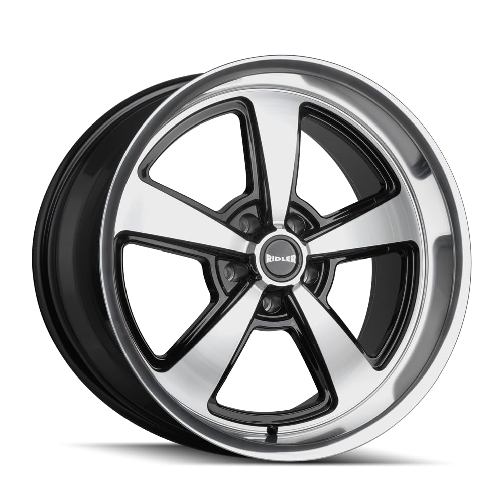 652 RIDLER 652 Gloss Black with Diamond Cut FACE & Lip 18X8 5-120.65 0MM 83.82MM