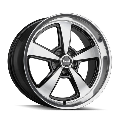 652 RIDLER 652 Gloss Black with Diamond Cut FACE & Lip 18X8 5-120.65 0MM 83.82MM