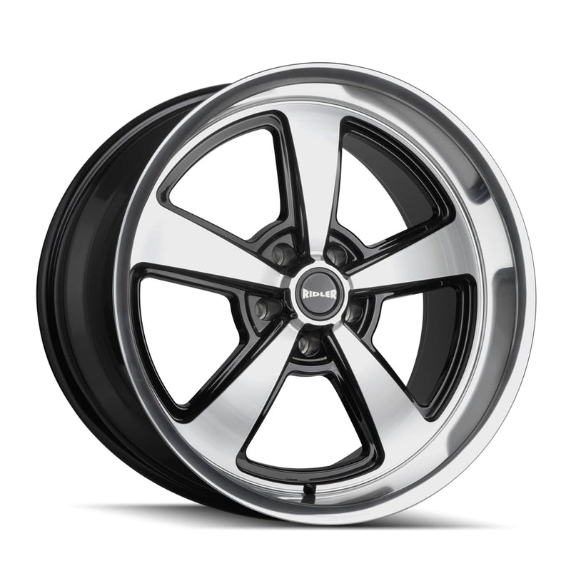 652 RIDLER 652 Gloss Black with Diamond Cut FACE & Lip 18X8 5-120.65 0MM 83.82MM