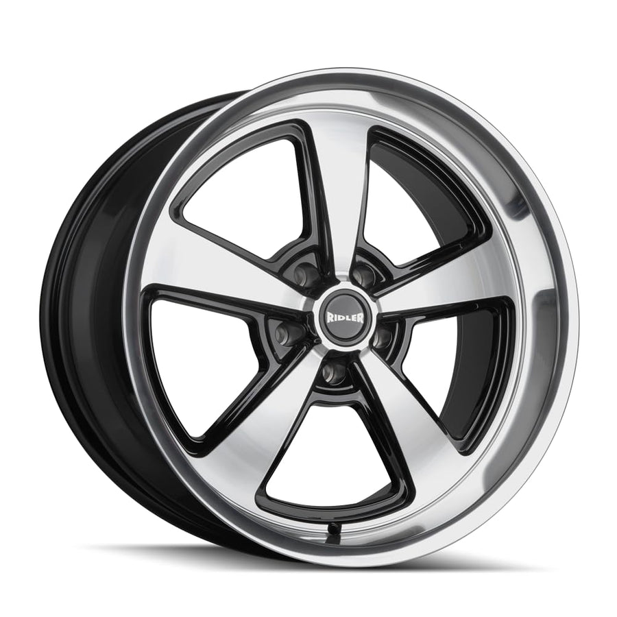 652 RIDLER 652 Gloss Black with Diamond Cut FACE & Lip 17X8 5-120.65 0MM 83.82MM