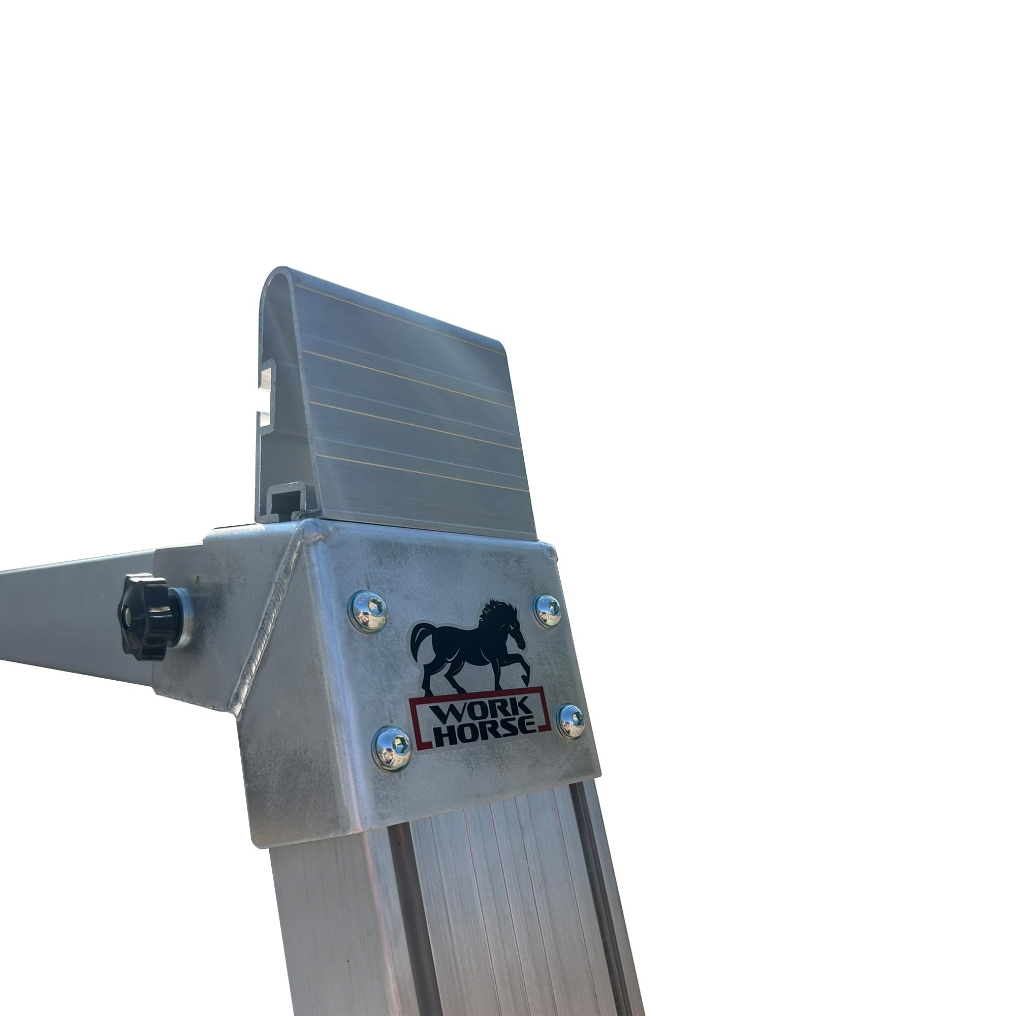 Heavy Duty Black Horse Ladder Rack Base System 8' Bed Silver Aluminum Compatible with All 3/4-ton Trucks with 8ft Bed Length Not Compatible with tonneau Covers-CSURHD8