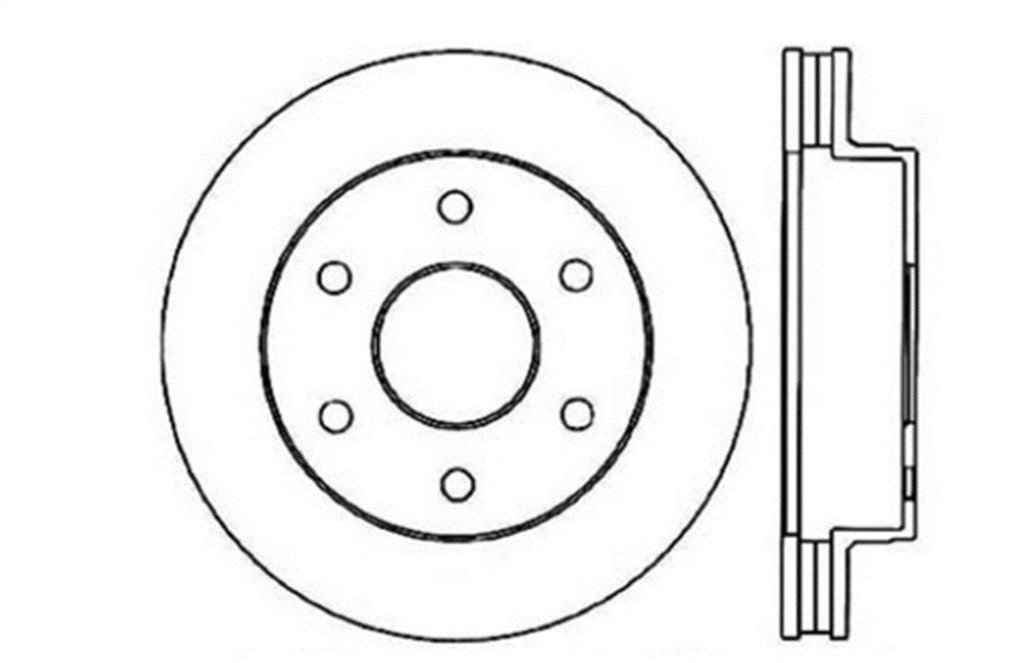 Sport StopTech Cross Drilled Brake Rotor; Front Left 128.66009L