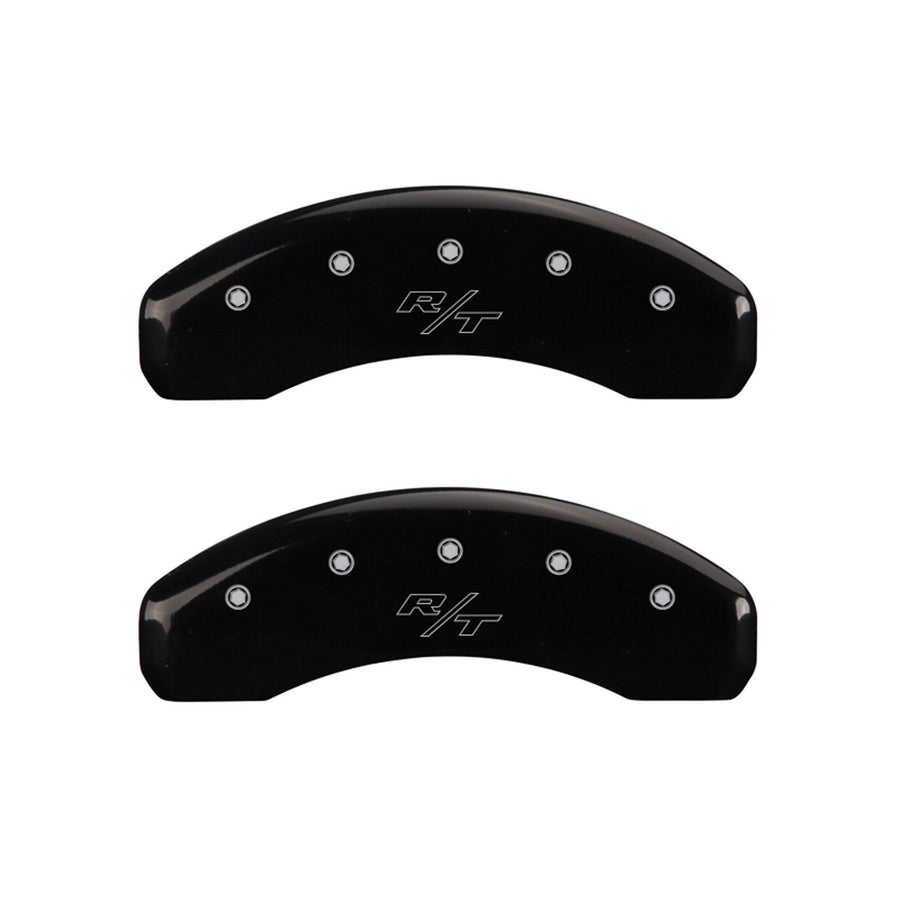 Dodge Caliper Covers MGP Caliper Covers 12088Sclrbk: Black, Challenger (Cursive) / Rt 4 Pack