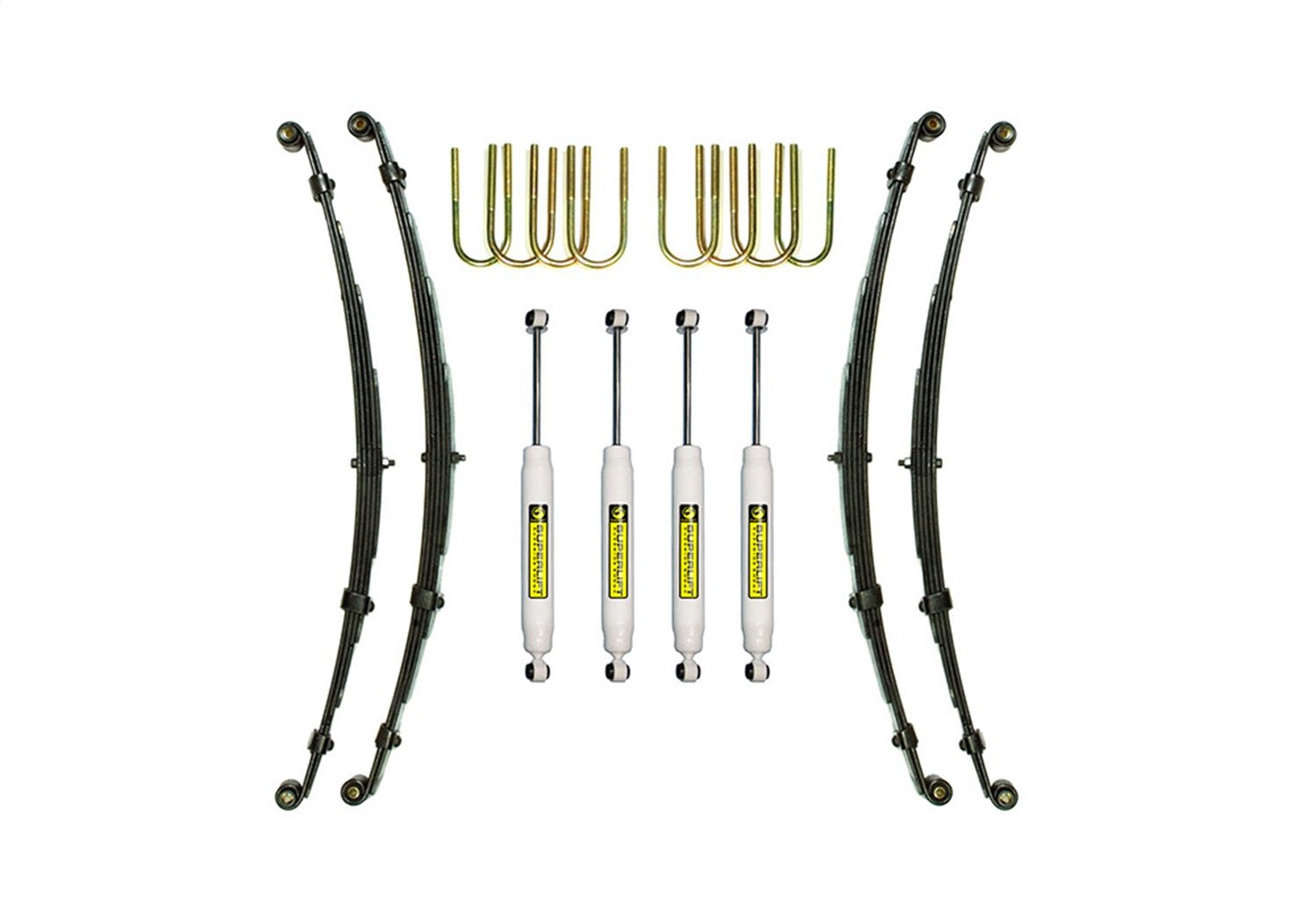 SUPERLIFT SUSPENSION RealTruck 4" Lift Kit for Jeep CJ | Complete Lift Kit with Front & Rear Shadow Series Shocks | K712 | Fits 1955-1975 Jeep CJ Series / M38A1