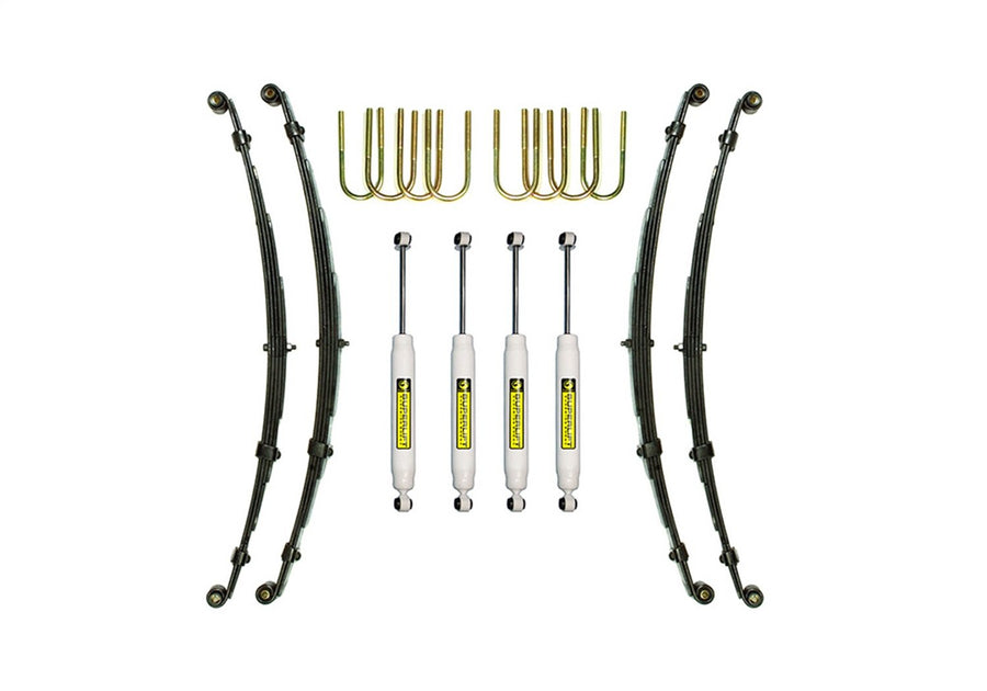 SUPERLIFT SUSPENSION RealTruck 4" Lift Kit for Jeep CJ | Complete Lift Kit with Front & Rear Shadow Series Shocks | K712 | Fits 1955-1975 Jeep CJ Series / M38A1