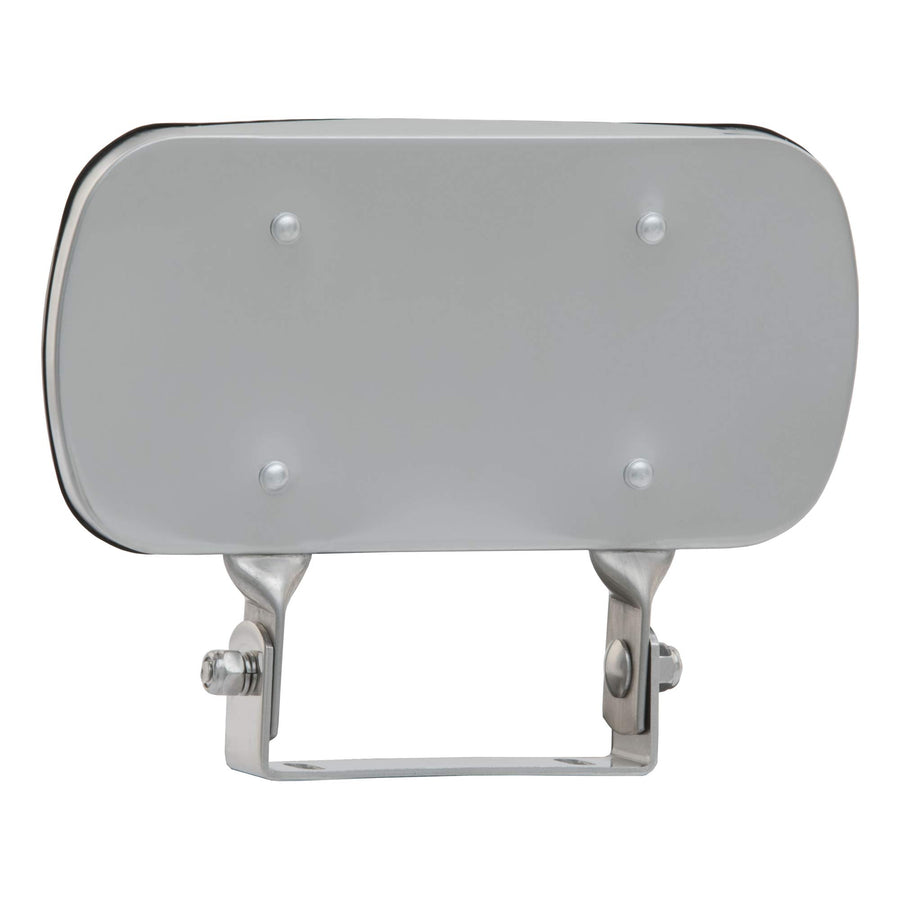 8 x 4-Inch RETRAC Stainless Steel Rectangular Look-Down Convex Mirror Assembly, Universal Driver or Passenger Side