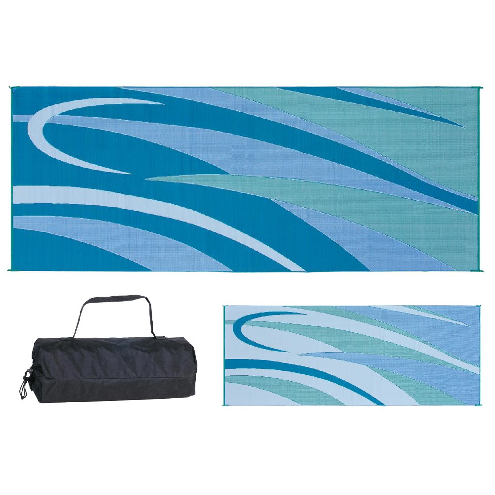 Ming's Mark 8' x 20 Blue/Green Graphic Mat