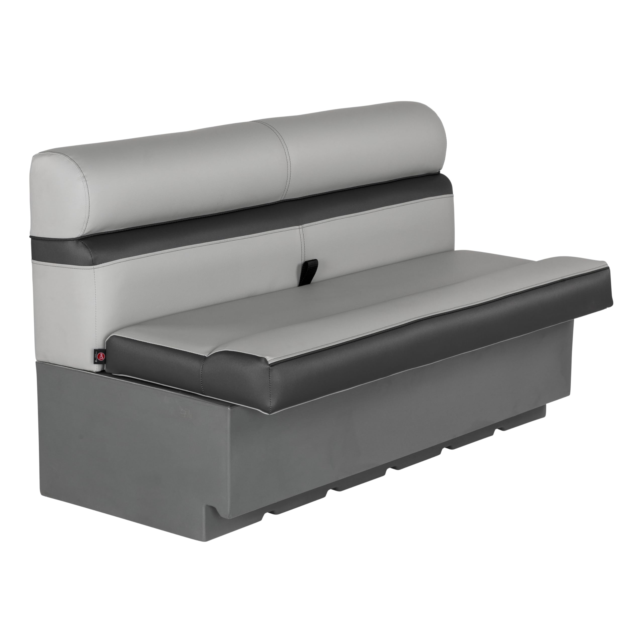 Rockport Series Lippert 50" Straight Pontoon Bench Seat, Measures 50" L x 26" W x 30" H, Marine-Grade Vinyl, High-Density Foam, Easy Installation, Fits Most Pontoons, River Rock – 20221094094