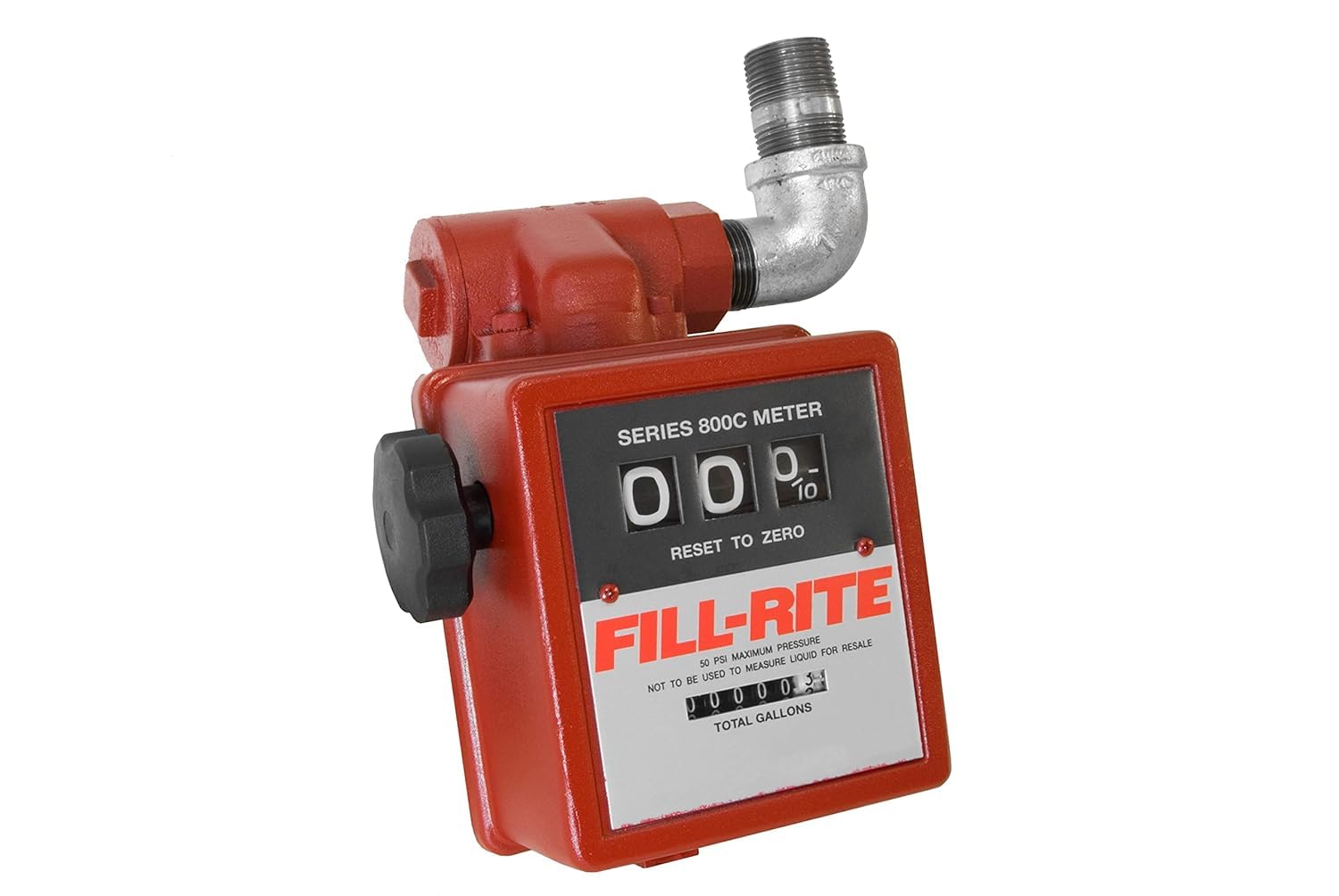 Fill-Rite 5-20 GPM 806C Gravity Meter with Strainer, Aluminum, Fuel Transfer Gallon Meter, 1" Ports