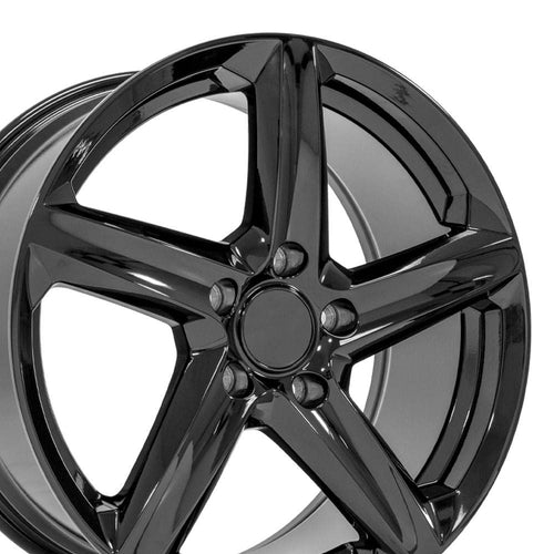 CV02C-18085-5475-56B OE Wheels: 18" Replica Wheel Cv02C Fits Chevrolet C7 Corvette 18X8.5 Gloss Black Wheel