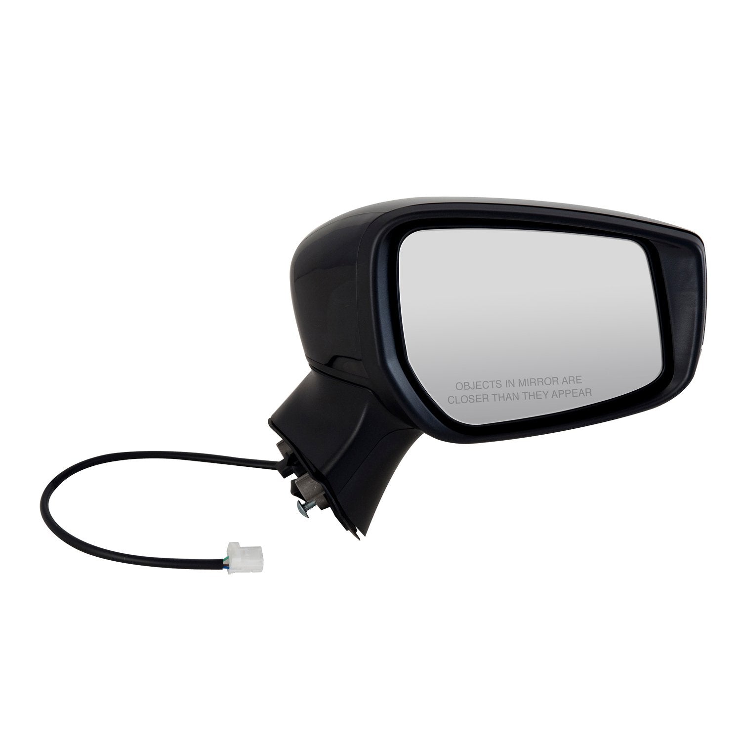 Mirror Passenger Side for Nissan Versa Note Hatchback S, S Plus, SL, SV Model, Textured Black w/PTM Cover, Foldaway, w/o CCD Camera, Power