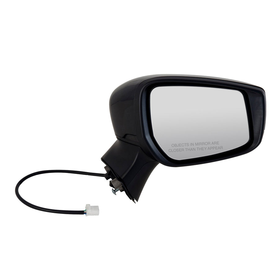 Mirror Passenger Side for Nissan Versa Note Hatchback S, S Plus, SL, SV Model, Textured Black w/PTM Cover, Foldaway, w/o CCD Camera, Power