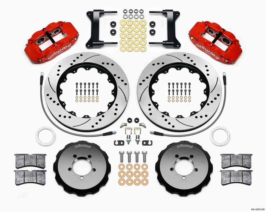 Front Hat Kit FNSL6R,14.00",Drilled, Red