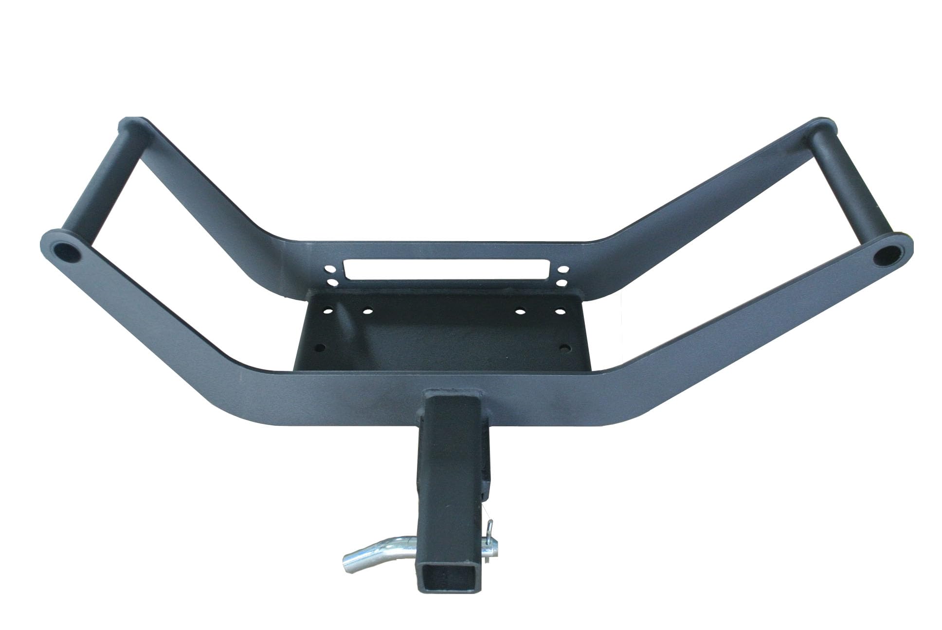 TrailFX 2 Inch Receiver Hitch Winch Mount Fits Winches Up to 12,000 lbs Textured Black Powder Coat Includes Hitch Pin and Clip Heavy-Duty Steel TrailFX WA018 Mount