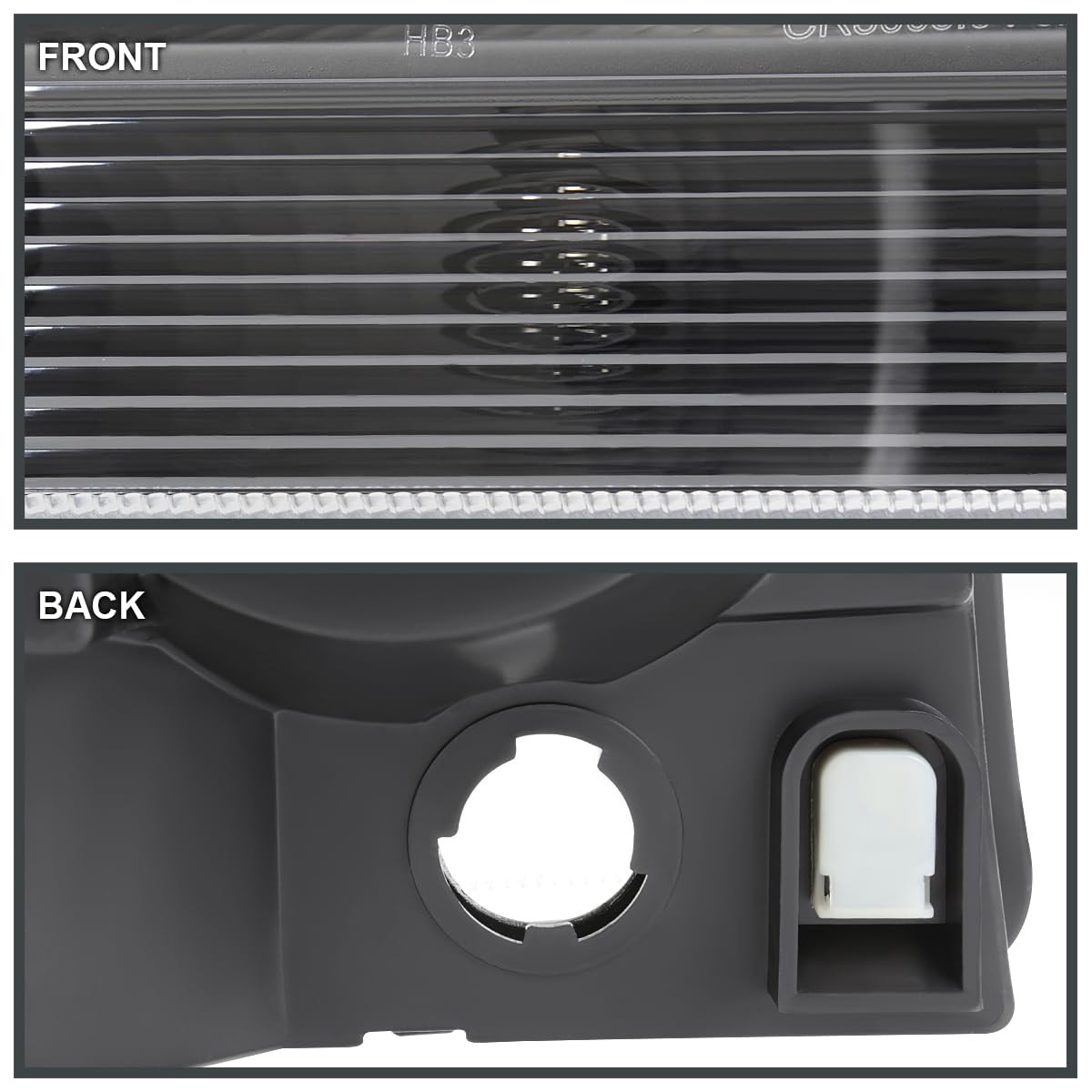 Black Headlights SPEC-D TUNING Compatible with 2005-2010 Chrysler 300, Left + Right Pair Headlamp Assembly