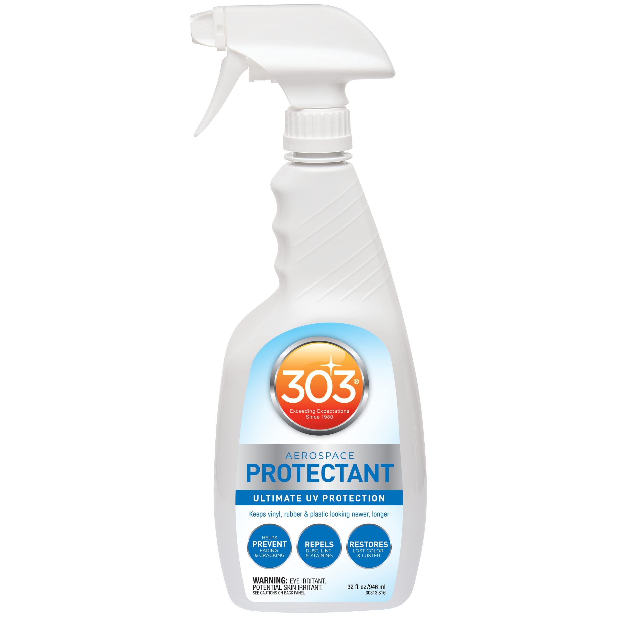 303 Products Protectant Aerospace Spray, UV Protection, Repels Dust, Dirt, & Staining, Matte Finish, Restores Like-New Appearance, Outdoor Cleaning Supplies 32 Fl. Oz.