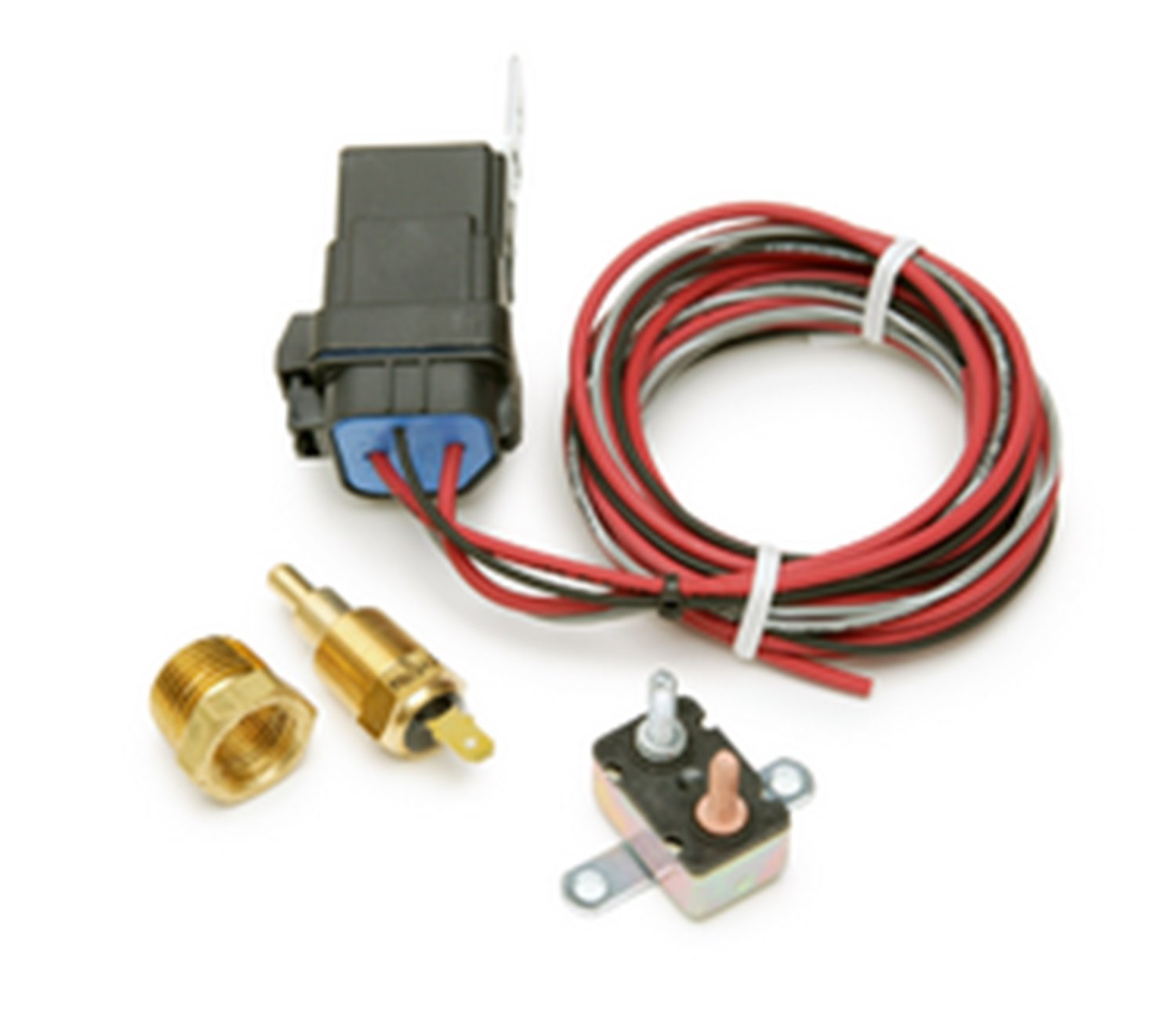 Weatherproof Painless Performance 30129 Electric Fan Relay Kit with Thermostatic Switch (On 185, Off 175)