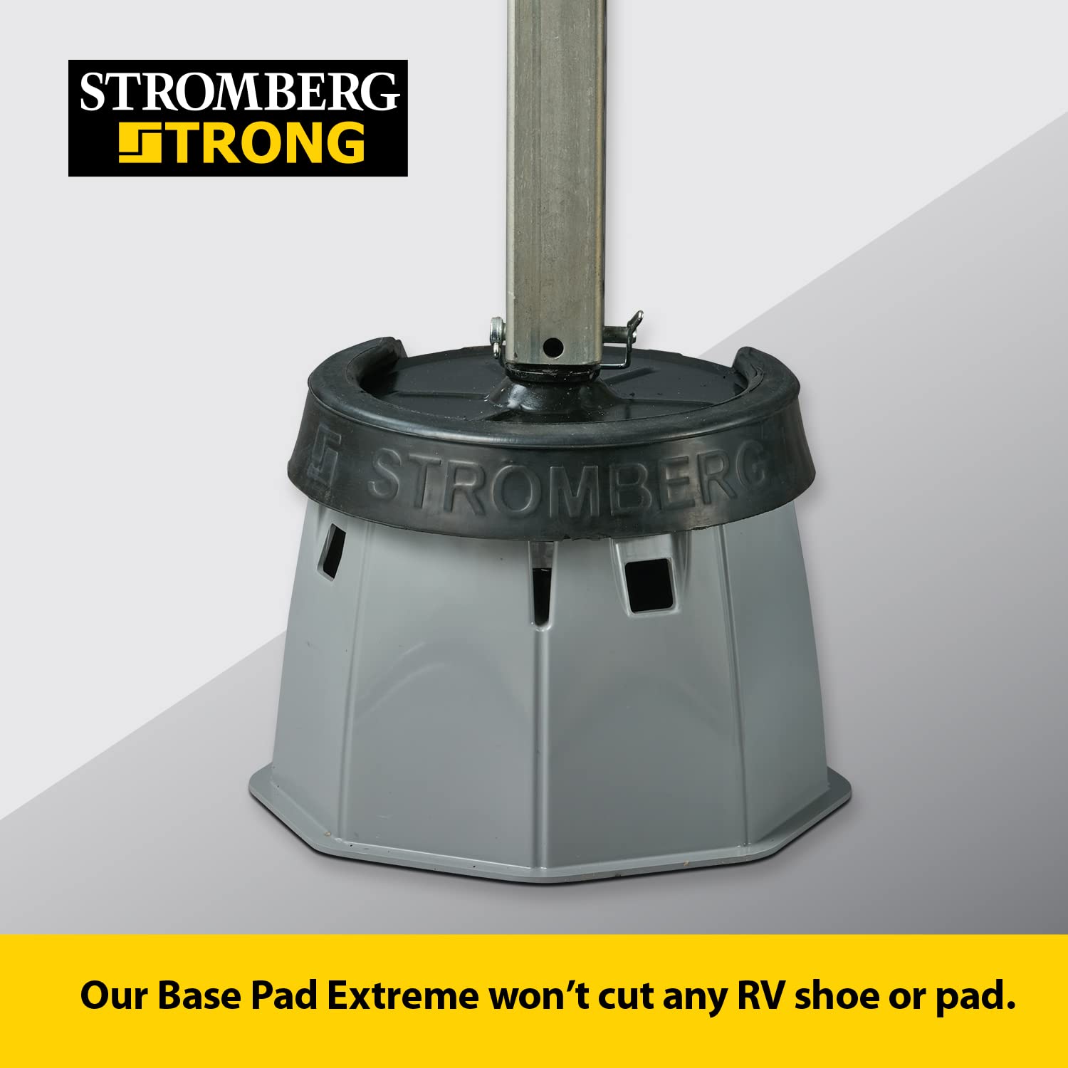 Stromberg Carlson JBP-712.6 Extreme Base Pad 6 Pack – 6" RV Utility Blocks for Leveling, Camper Jack Blocks, Setup Blocks – 6000 lb Capacity, Lightweight & Stackable – Universal Fit – Black – 6" Tall