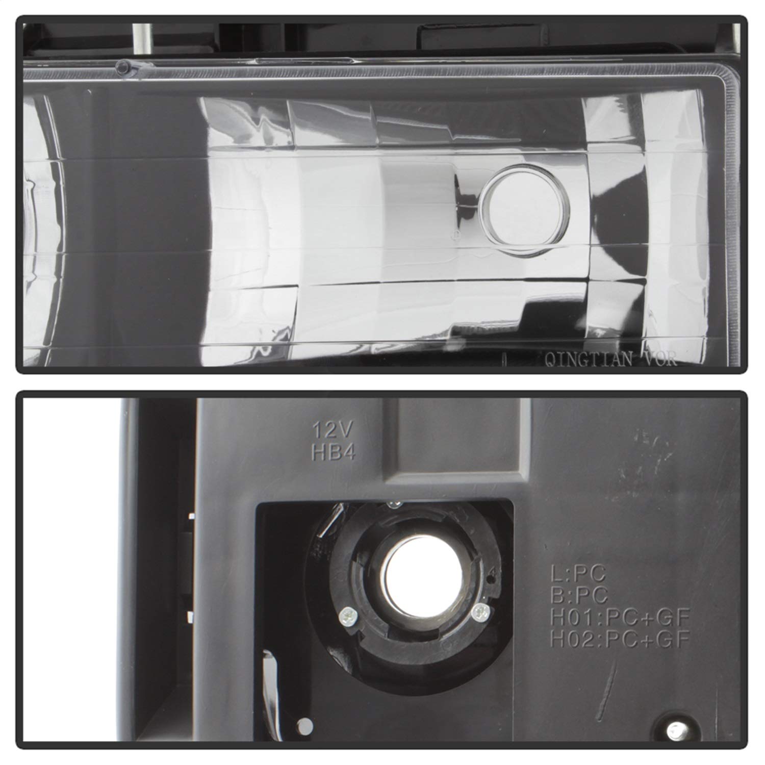 Black Spyder Euro Headlights with Corner Lights