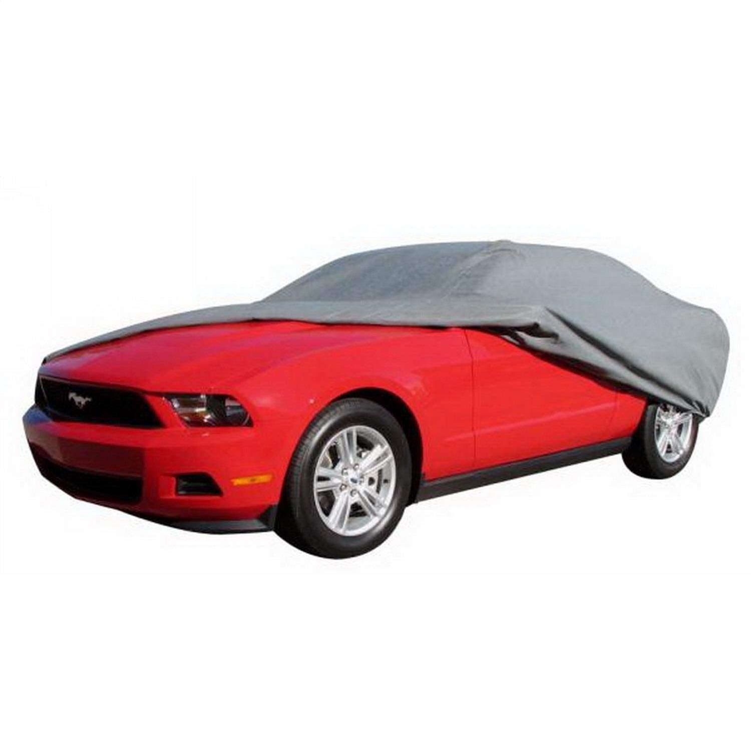 Rampage Products Car Cover EasyFit for 15' 1" - 16' Vehicles | 4-Layer, Lock, Cable & Storage Bag, Polypropylene, Grey | 1304 | Fits 15' 1" - 16' Vehicles