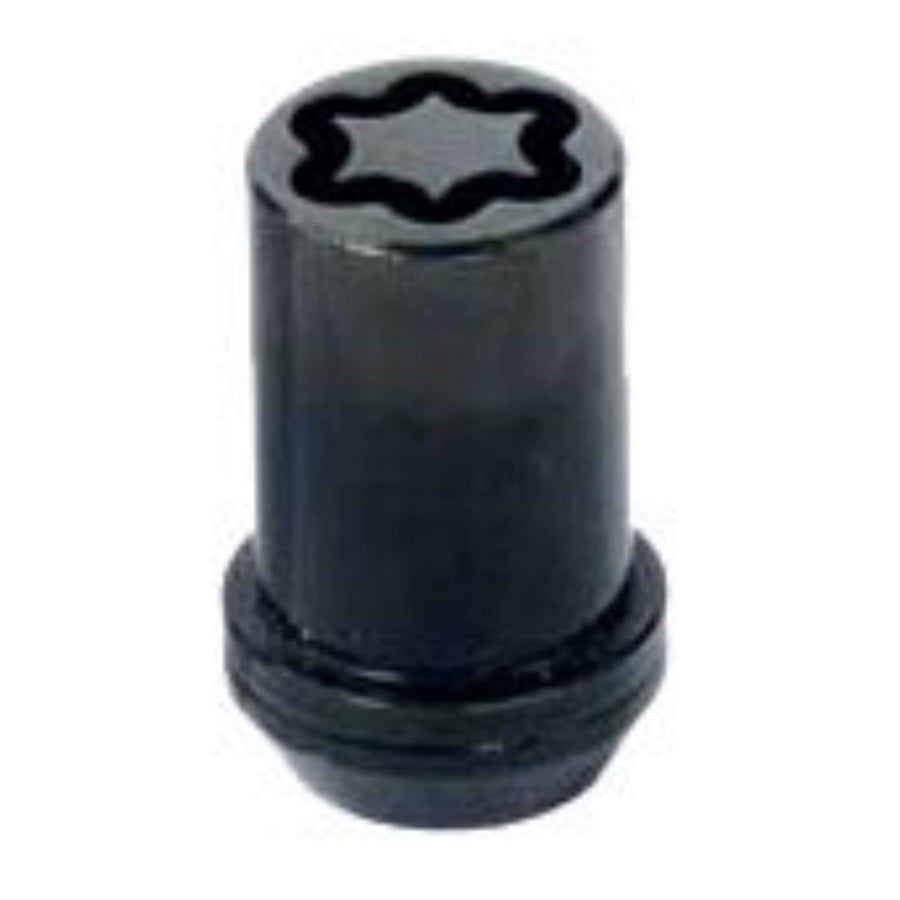 Black Tuner Style McGard Cone Seat Wheel Locks (M12 x 1.25 Thread Size) - Set of 4