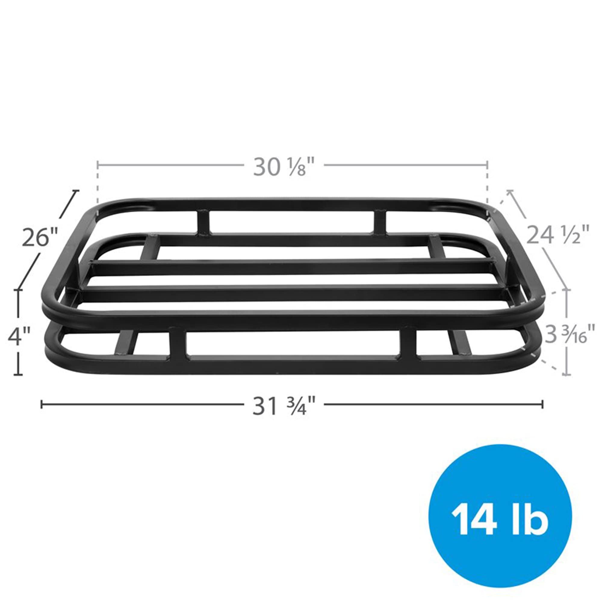 Eaz-Lift Camco RV Bumper Mounted Cargo Carrier - Perfect for Carrying Cargo on The Back of Your RV - Fits 4-inch and 4-1/2-inch Bumpers - Mounting Hardware Included (48470), Black