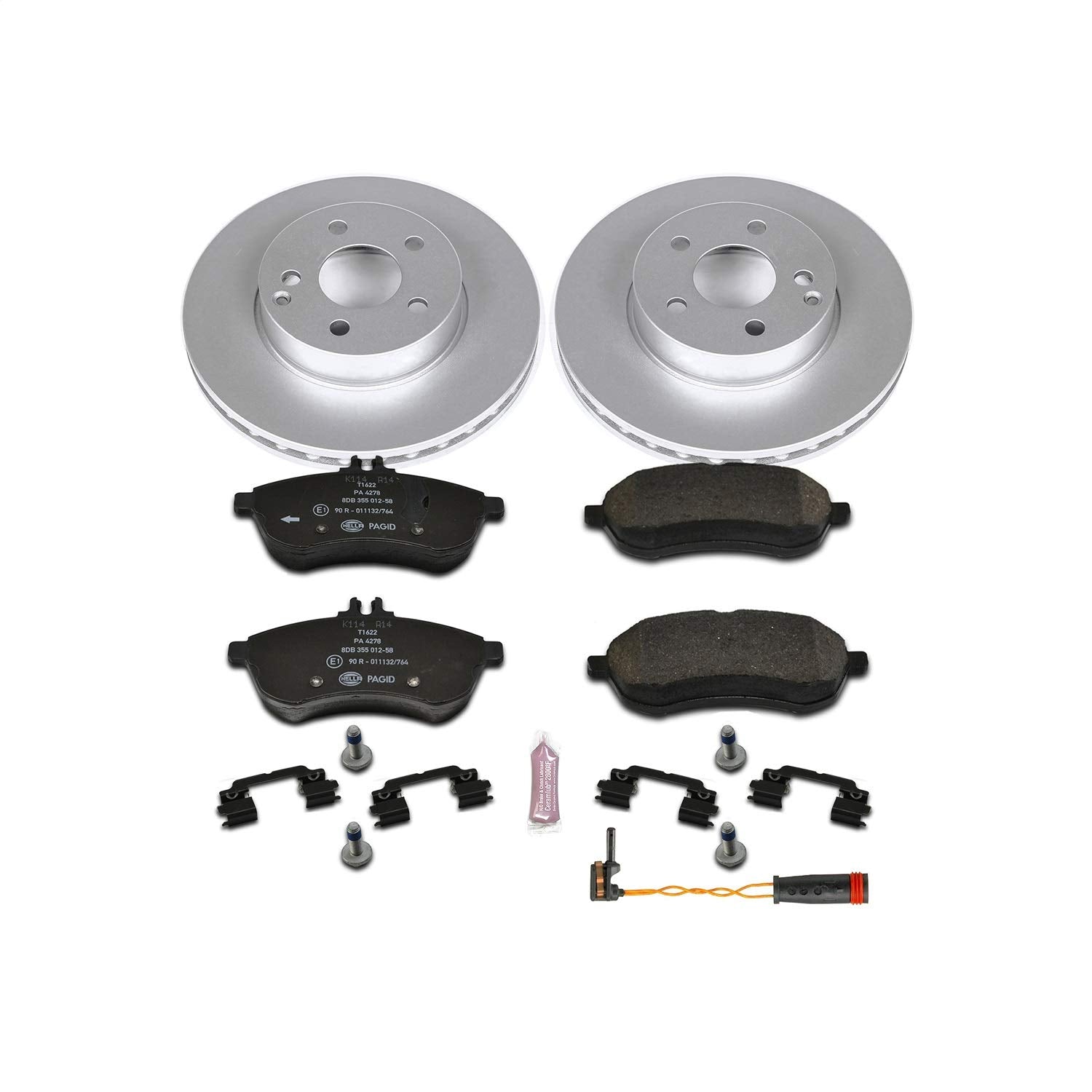 Power Stop ESK5790 Euro-Stop Front Brake Kit For Mercedes-Benz C250 2012-2015, Mercedes-Benz C300 2008-2012, Mercedes-Benz SLK250 2012-2015 [Model Specific]