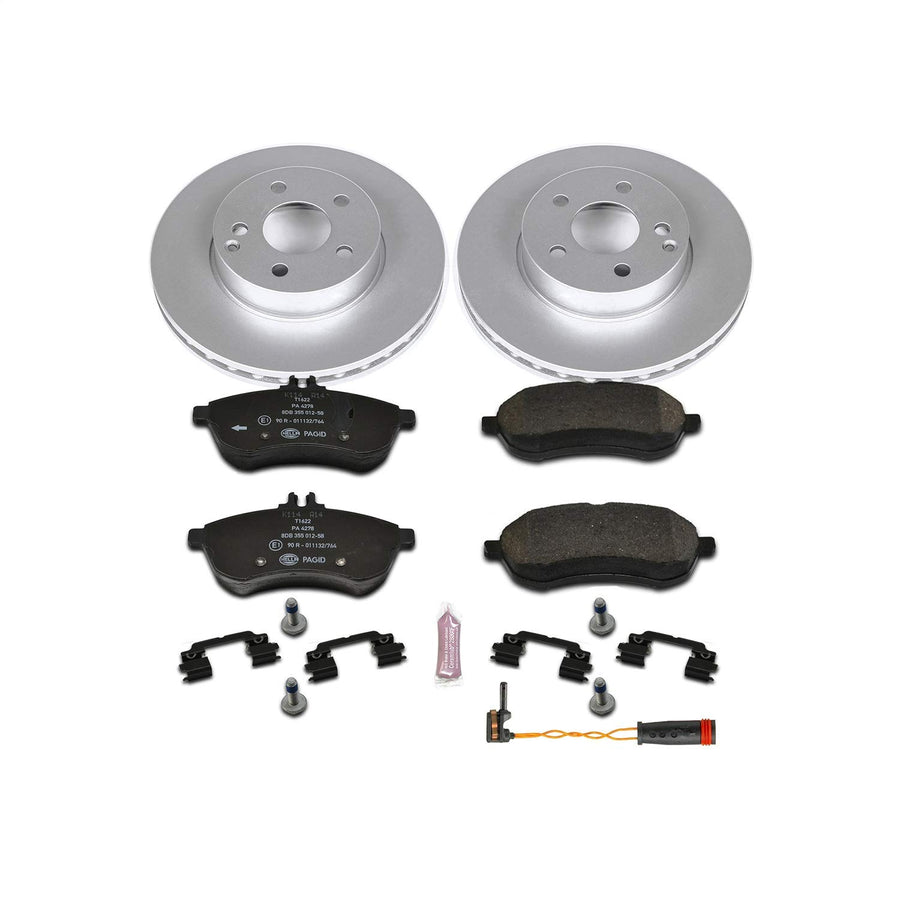 Power Stop ESK5790 Euro-Stop Front Brake Kit For Mercedes-Benz C250 2012-2015, Mercedes-Benz C300 2008-2012, Mercedes-Benz SLK250 2012-2015 [Model Specific]