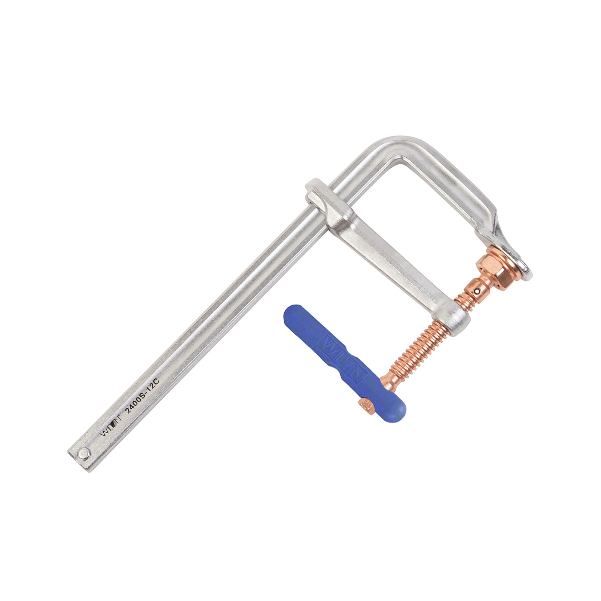 Wilton Regular Spark-Duty F-Clamp, 12" Opening, 5-1/2" Throat, 2660 Lbs. Clamping Force (Model 2400S-12C)
