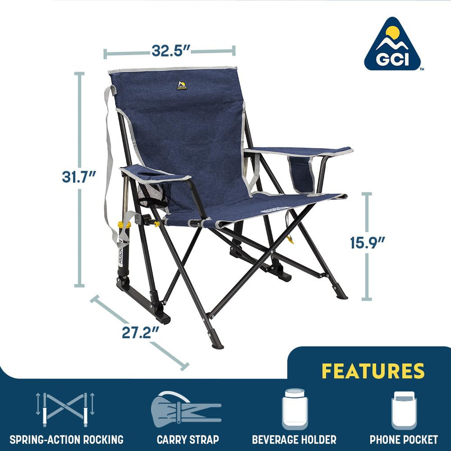 GCI Outdoor Rocking Chair Kickback with Beverage Holder Outdoor