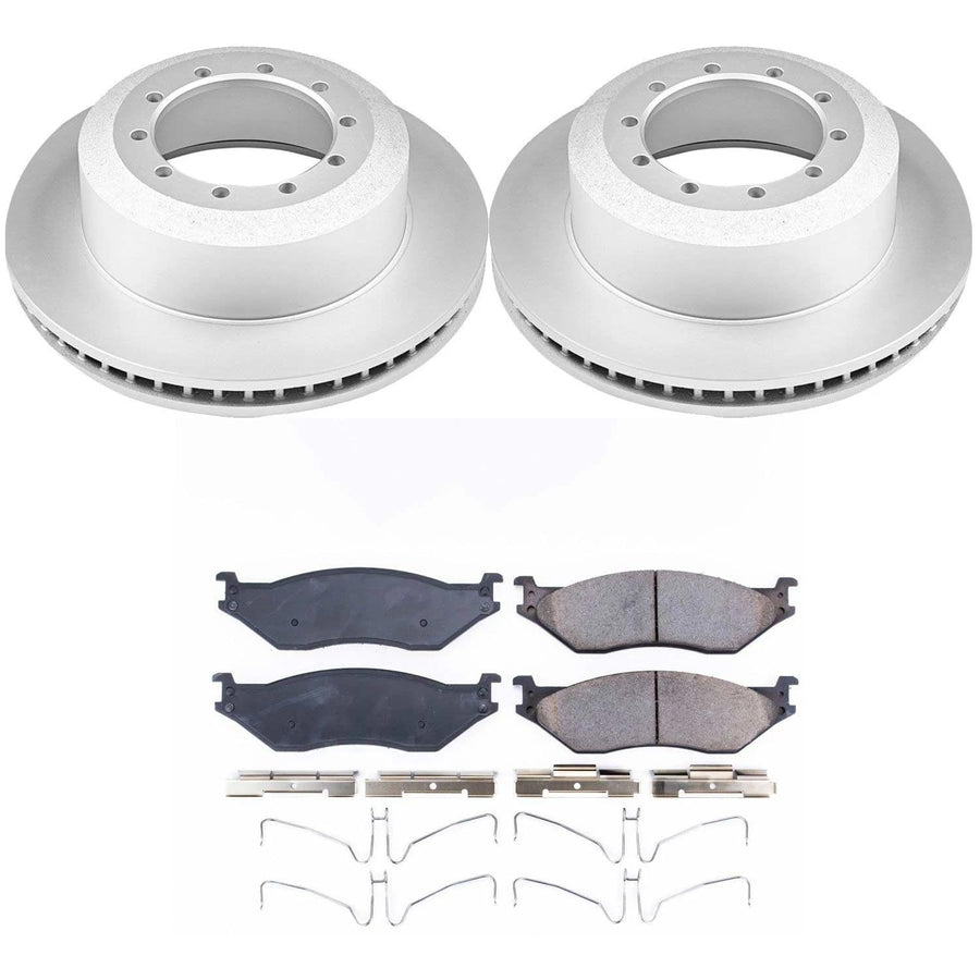 Power Stop Z17 Evolution Coated Rotor Brake Kit Front and Rear - Rotors and Ceramic Brake Pads For Ford LCF 2006-2009 [Model Specific]