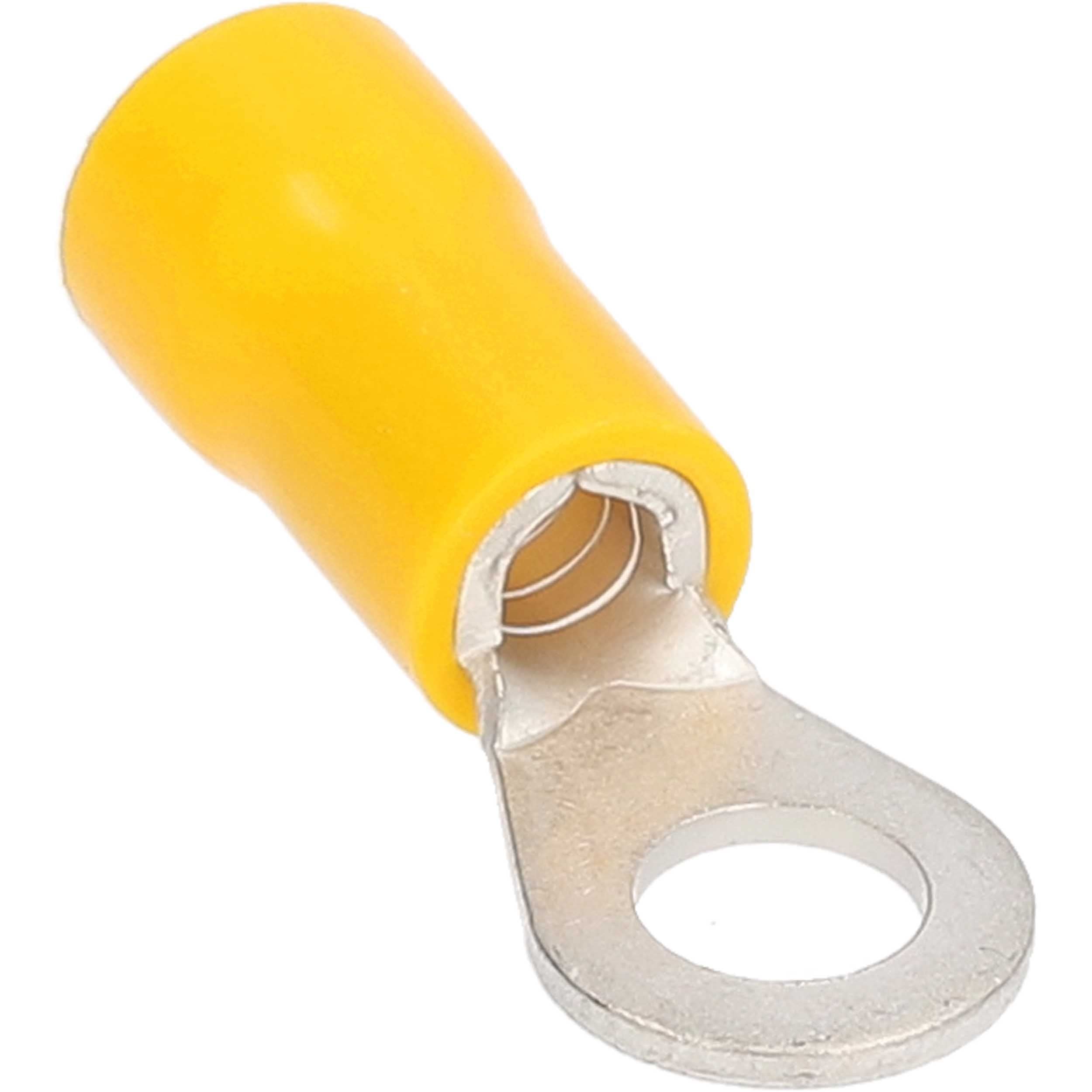 Install Bay #10 Vinyl Terminal Ring Connector 12/10 Gauge Yellow 100 Pack - YVRT10