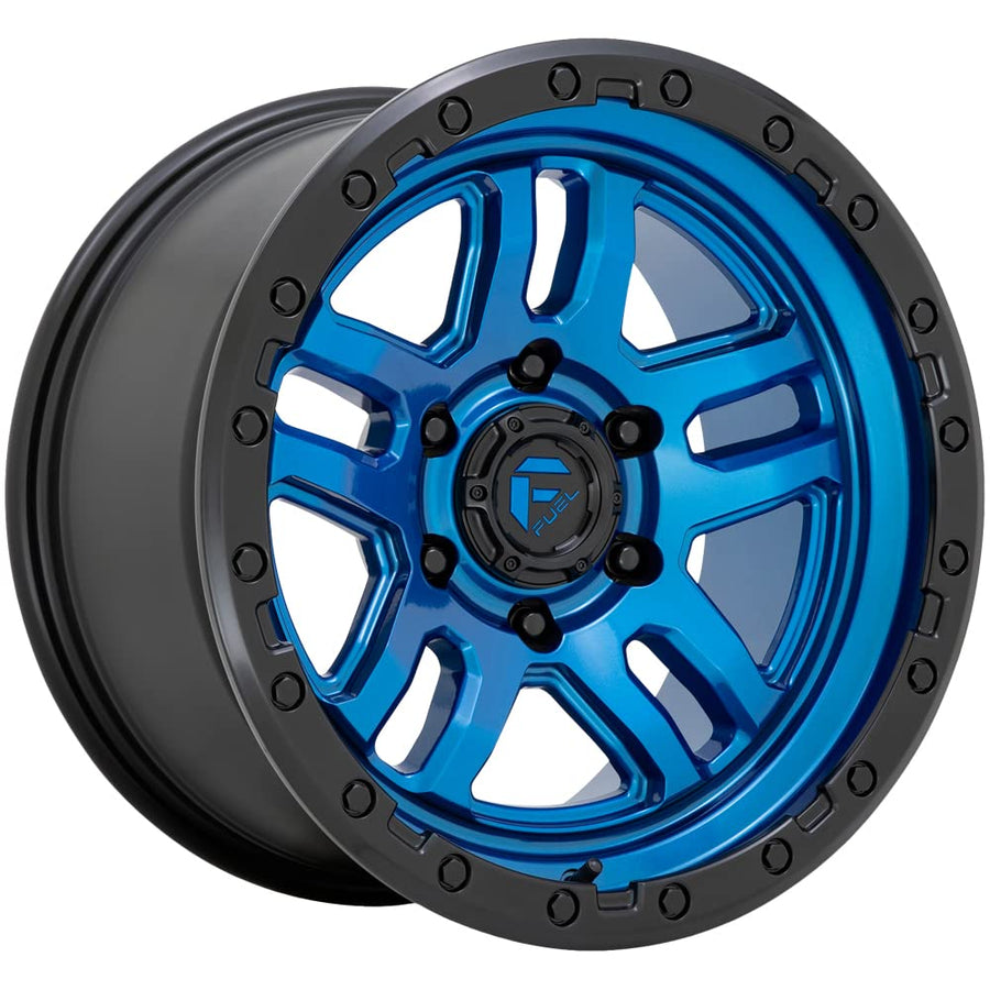 17x9 D790 AMMO, Bolt Pattern: 5x5/, Offset: -12, BLUE WITH BLACK LIP, set of 1
