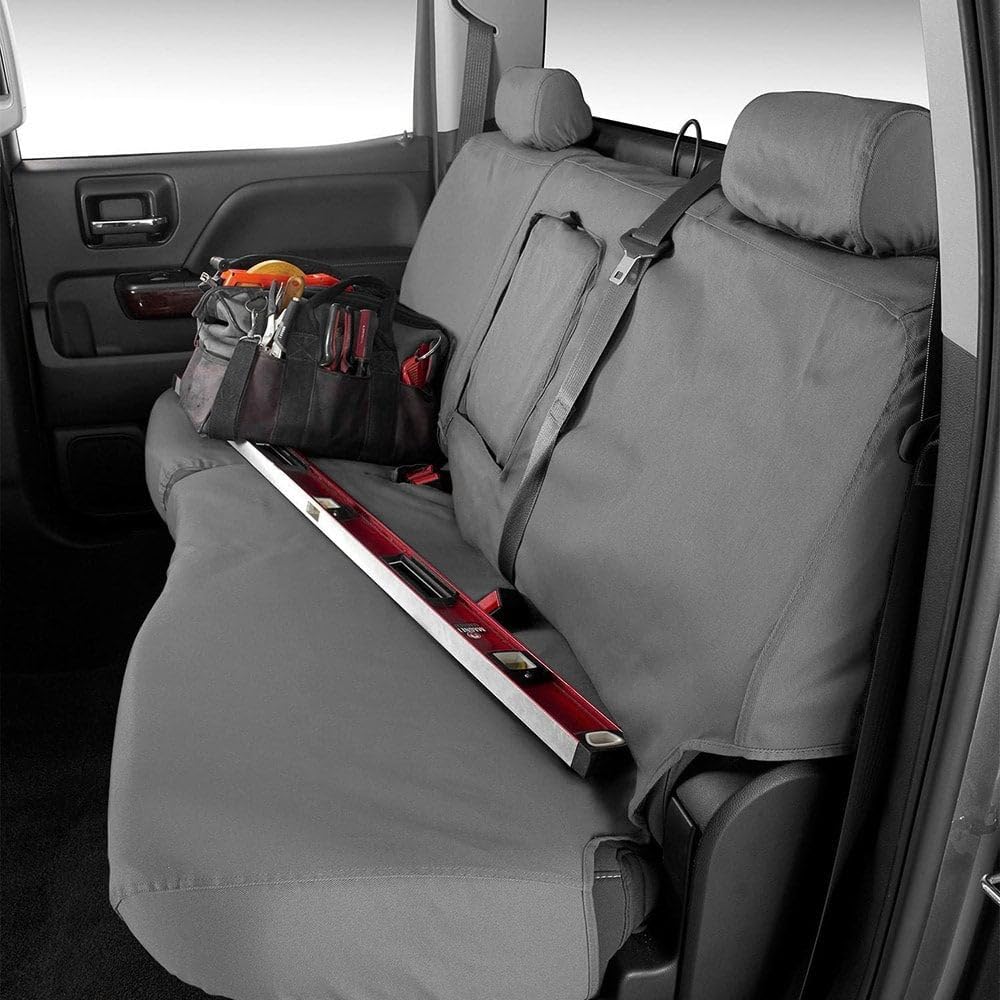 Covercraft 2nd Row SS8526PCGY - SeatSaver Gray Polycotton Custom Seat Covers